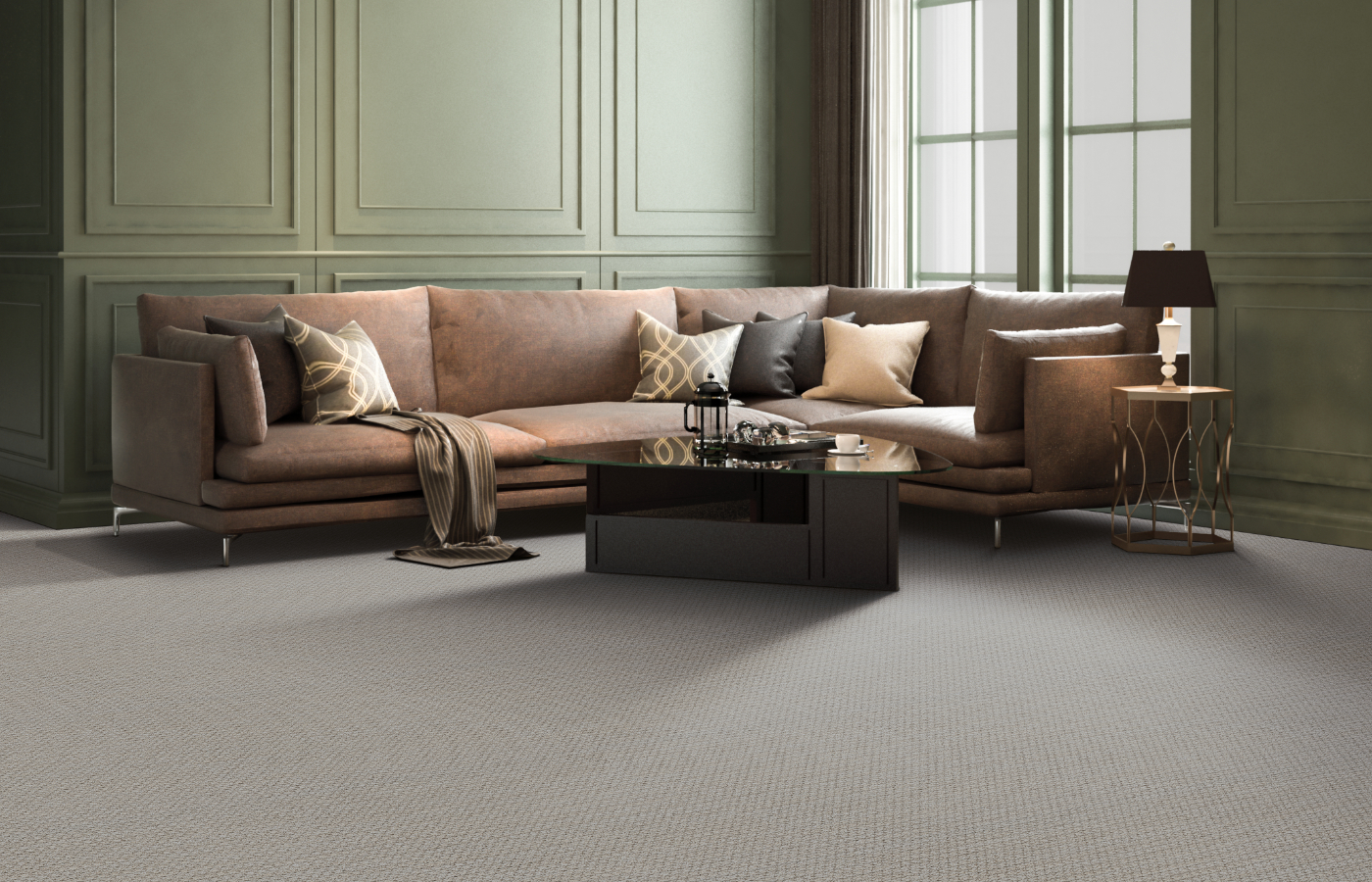 carpet installation in living room
